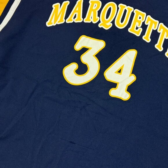 Marquette Basketball Jersey Vintage Nike Blue Stitched Travis Diener XXL 2XL - Picture 3 of 5
